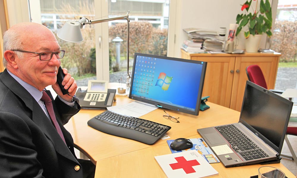 Seinen 60. Geburtstag hat BRK-Kreisgeschäftsführer Dieter Greger am gestrigen Montag gefeiert. Seit dem Jahr 2000 trägt er beim Roten Kreuz in den Haßbergen die Verantwortung und hat viele neue Projekte auf den Weg gebracht.  (Foto: Michael Will / BRK)